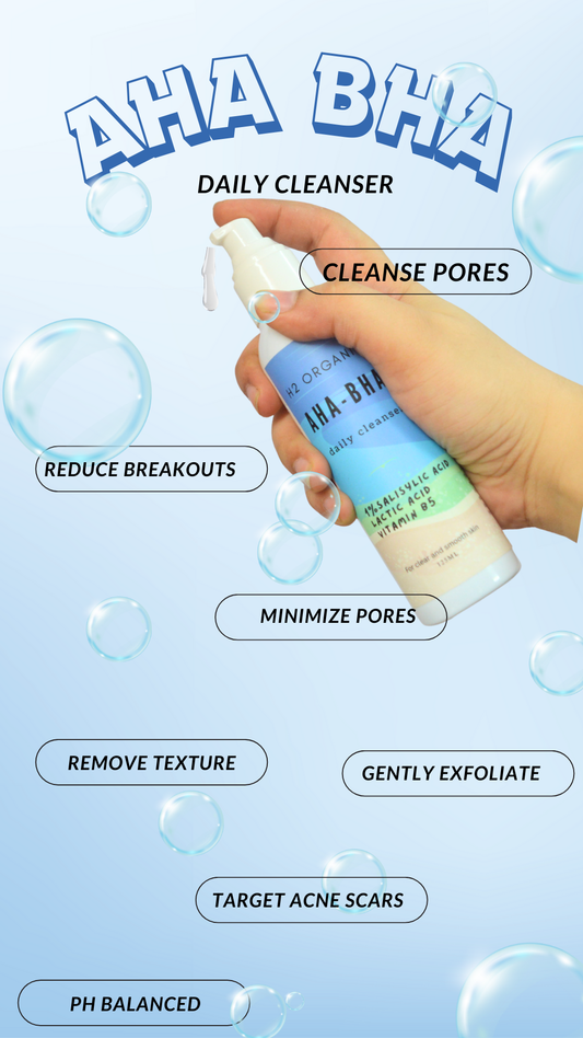 AHA/BHA DAILY CLEANSER - h2 organics