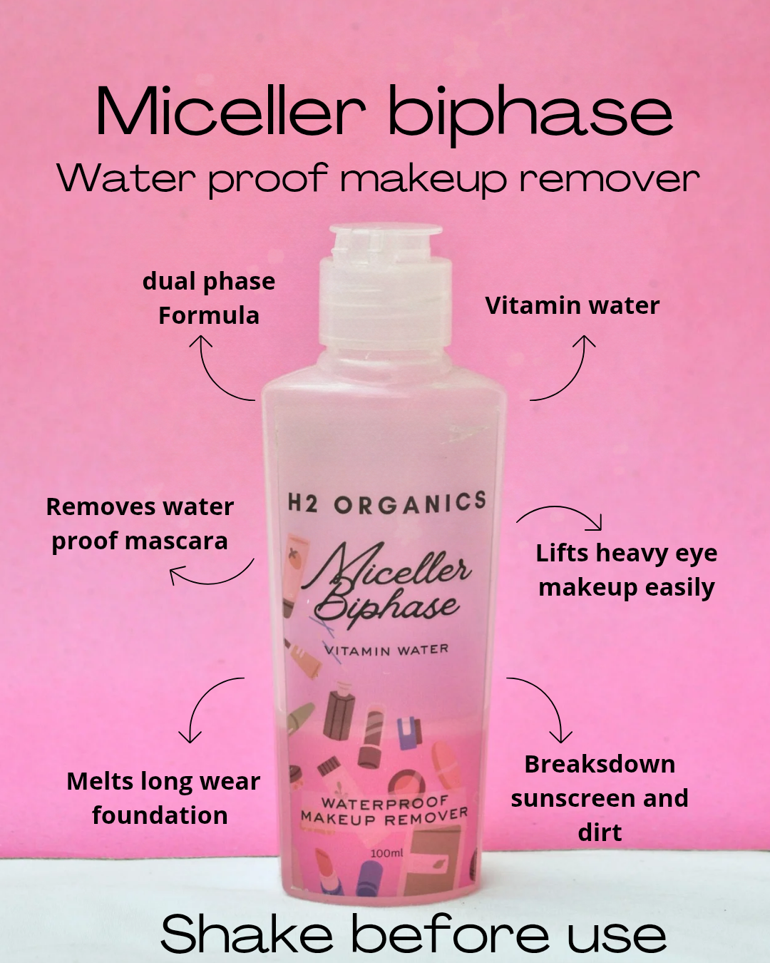 Miceller Water with Vitamins // Water proof makeup remover
