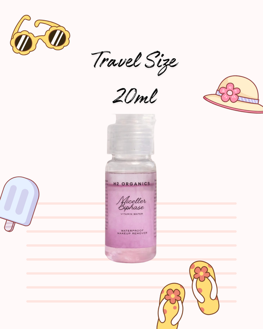 Micellar water Makeup Remover - Travel size 20ml | H2Organics