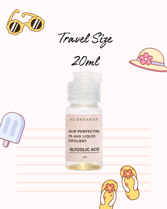 5%Glycolic AHA Exfoliating Toner – Travel size 20ml | H2Organics