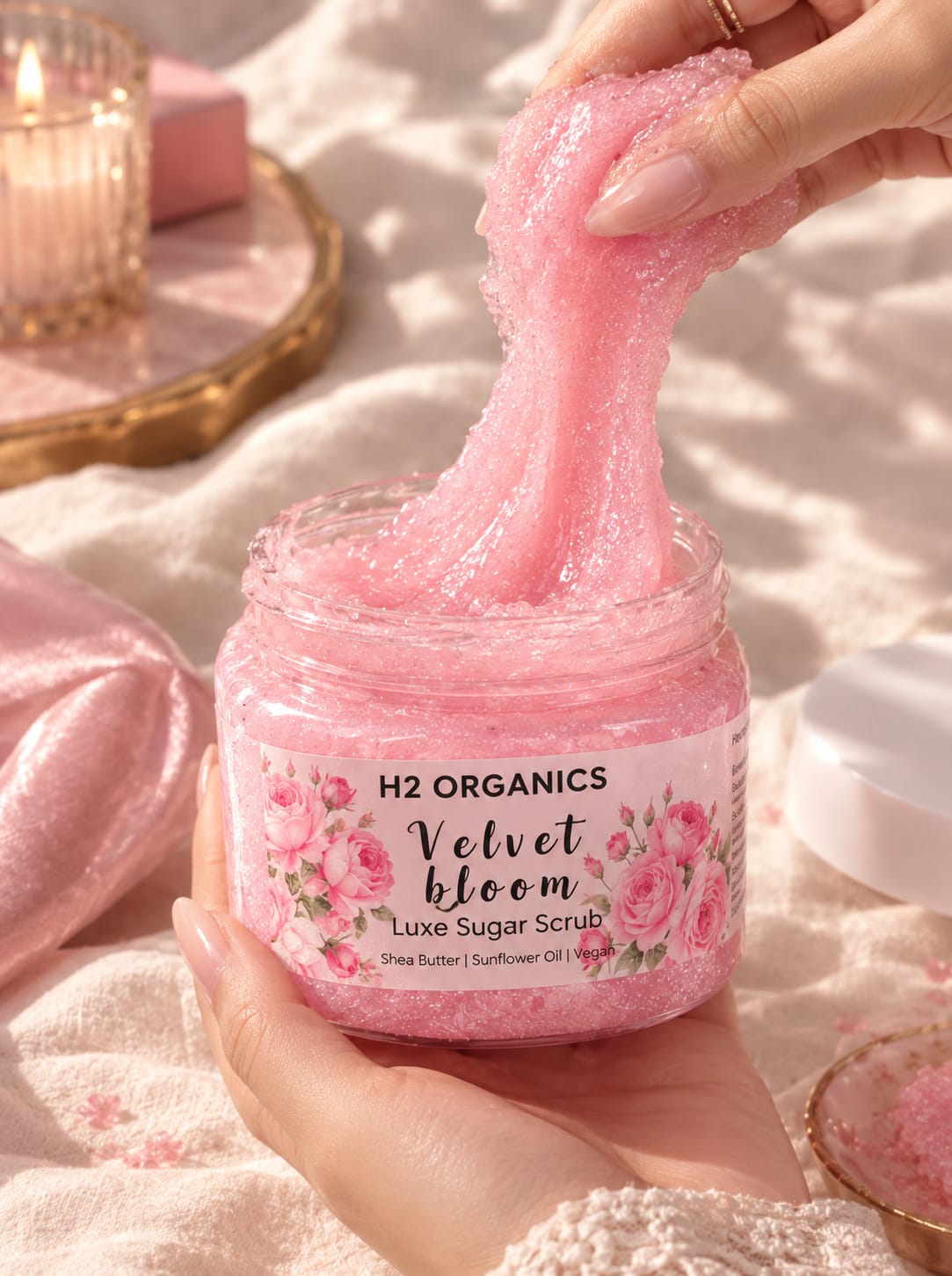Velvet Bloom Sugar Scrub | Luxury Exfoliating Body Scrub