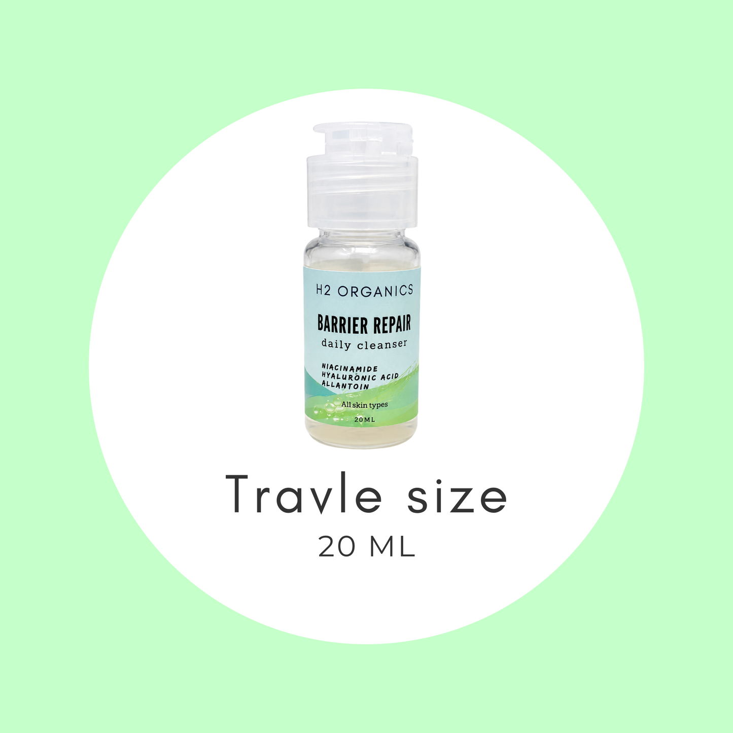 Barrier Repair Cleanser| Travel Size 20ml | H2Organics
