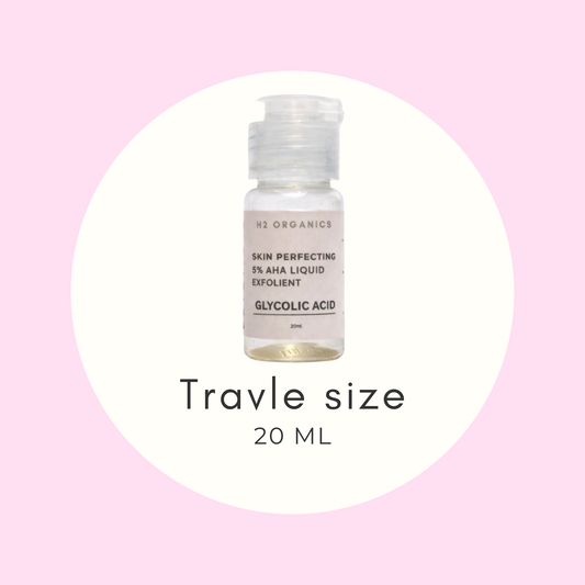 5%Glycolic AHA Exfoliating Toner – Travel size 20ml | H2Organics