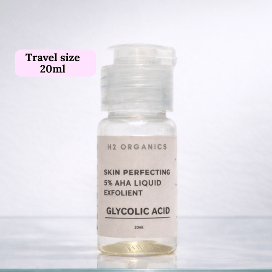 Travel Size 5% AHA Exfoliating Toner – Gentle Chemical Exfoliator for Glowing Skin | H2Organics