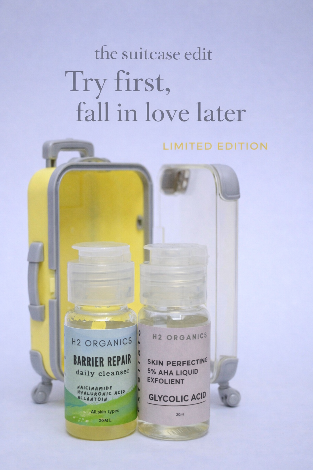 The Suitcase Edit | Travel Skincare Trial Kit – Try Before You Buy