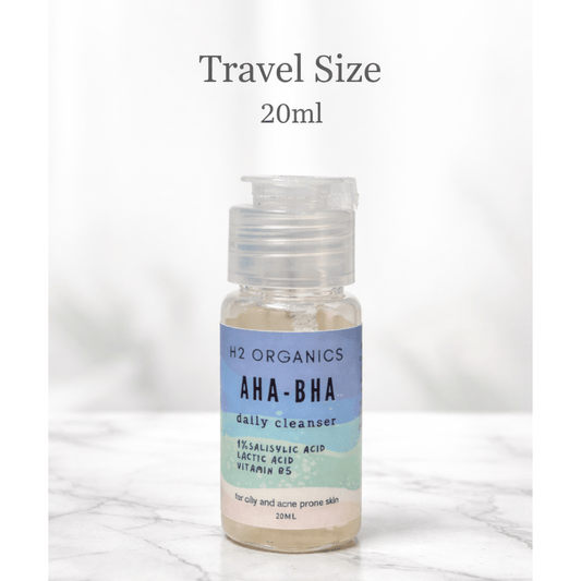 AHA BHA Cleanser with 1% Salicylic Acid – Gentle Exfoliating Face Wash | H2Organics